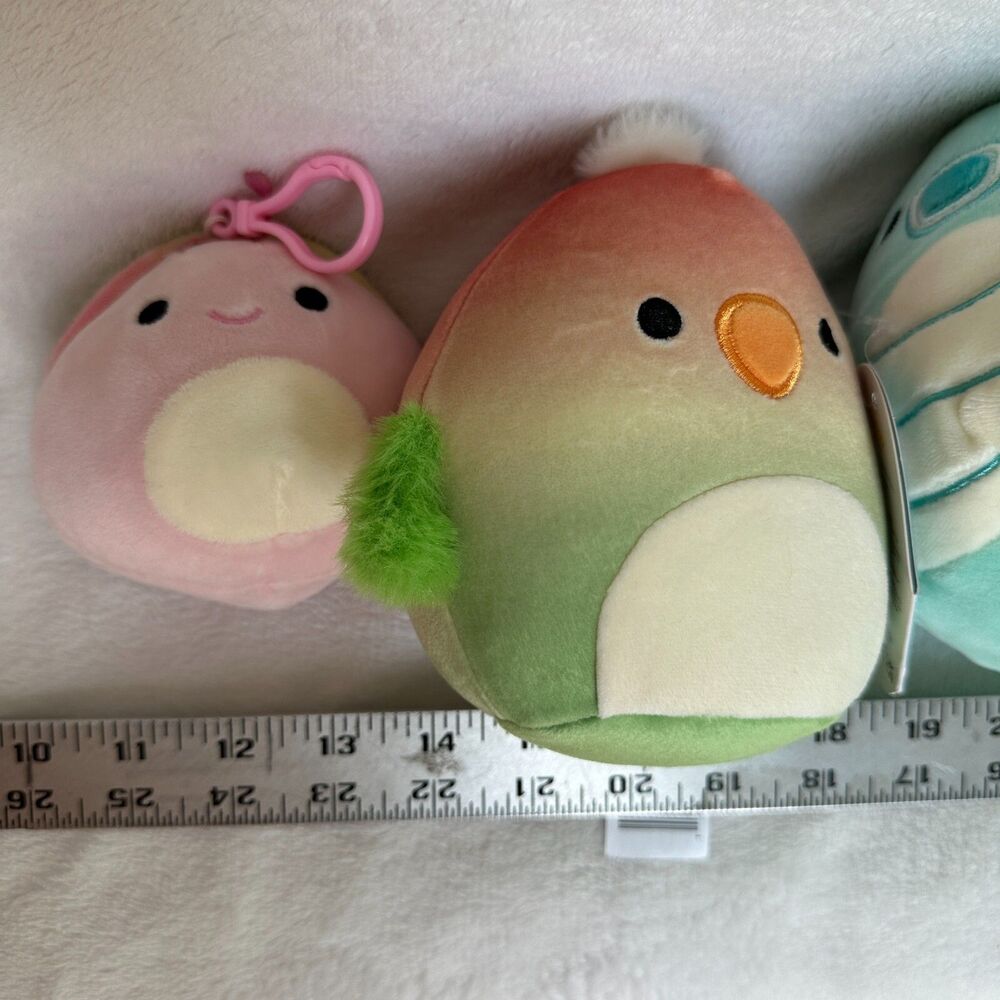 Lot of 7 Squishmallow Plush Toys Dog Parrot Butterfly Dragonfly Seahorse Axolotl - Picture 5 of 7